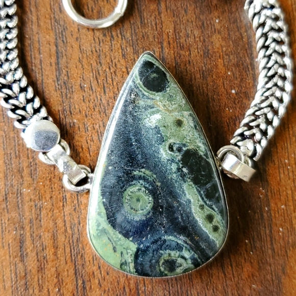 New Kambaba Jasper 925 Silver Bracelet. - Picture 1 of 15